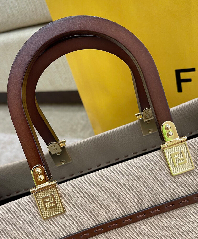 Fendi Sunshine Medium Shopper 8BH386 Cream